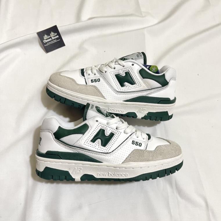 BIG Sale giày newbalance 550 xanh green xám, giày nb 550 xanh lá cao cấp