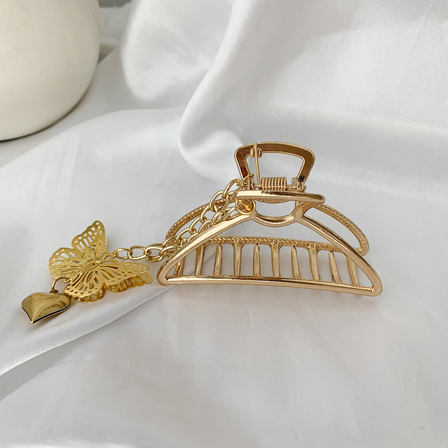Kẹp Tóc Tua Rua Hình Trái Tim / Bướm Bằng Hợp Kim Phong Cách Hàn Quốc Thời Trang Cho Nữ