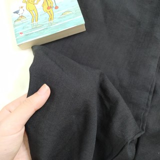 Quần ống rộng vải đũi
