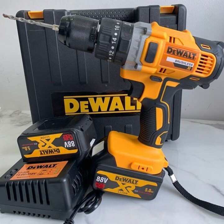 Máy Khoan pin DEWALT 88V 3 chức năng, CÓ BÚA, LÕI ĐỒNG, PIN KHỦNG 10 CELL - TẶNG MŨI BẮN TÔN, VÍT _ Nhật Việt official