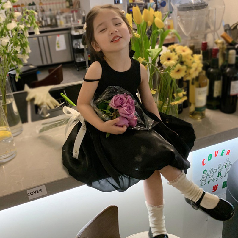 Đầm Công Chúa Mùa Hè Phong Cách Hàn Quốc Thiết Kế Mới Cho Bé Gái