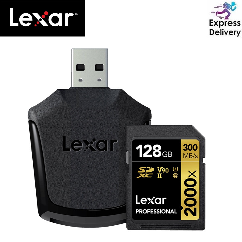 Thẻ Nhớ Lexar 300MB / s 64GB 32GB 128GB 2000x SDXC UHS-II U3 3D 4K DSLR