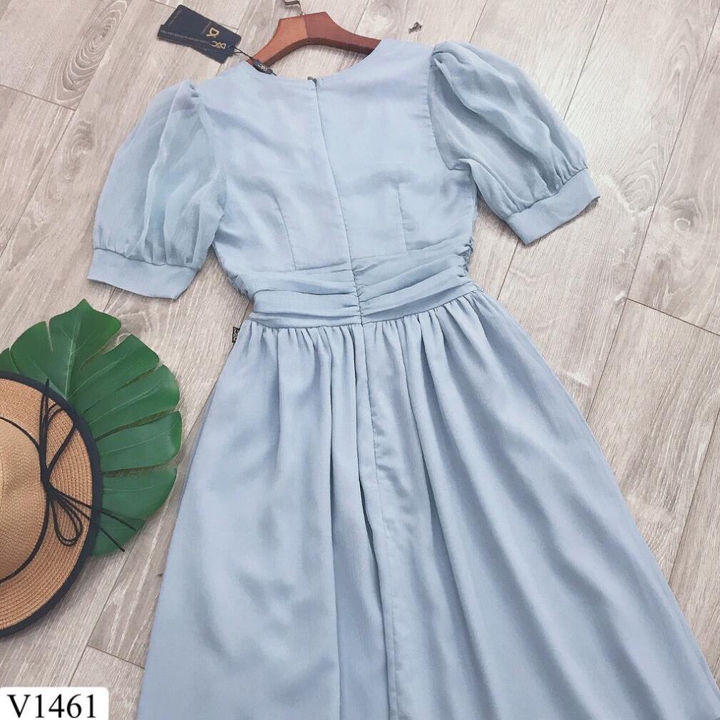 Đầm Tiểu Thư Dáng Xòe Tay bồng DVC - Hàng thiết kế cao cấp V1461
