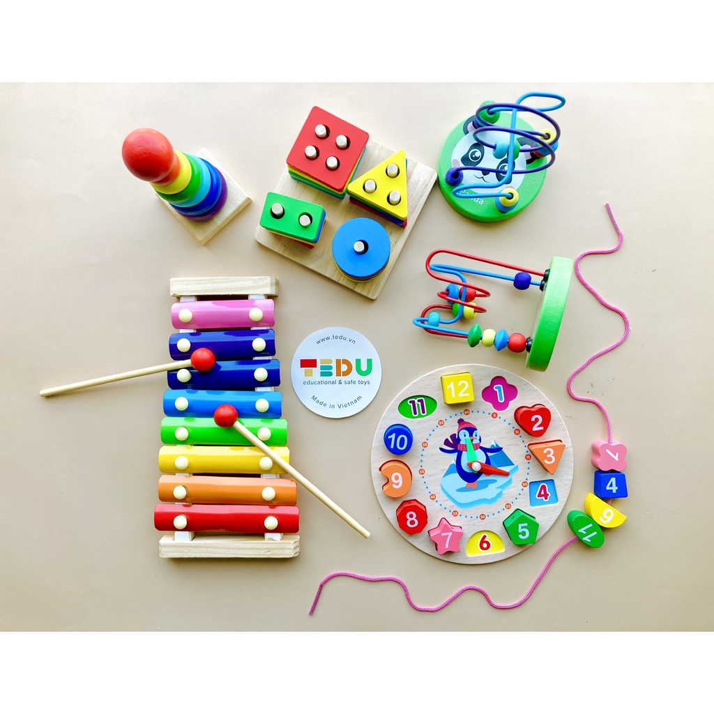 Đồ chơi gỗ TEDU rèn luyện tư duy cho bé