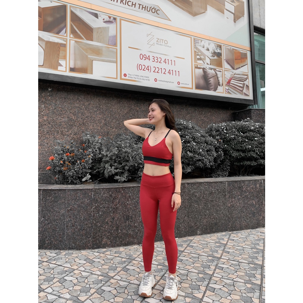 Đồ tập Yoga Gym Fitness cao cấp hàng Quảng Châu chất liệu co giãn 4 chiều, thấm hút mồ hôi cực tốt
