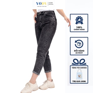 Quần Jeans Nữ Baggy YODY 9 Tấc Chất Co Giãn Cao Cấp QJN3126
