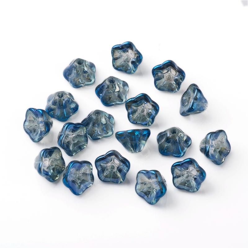 Set 100 Hạt Nhựa Mạ Điện 8.5x8x5.5mm 1mm Chuyên Dụng Làm Trang Sức