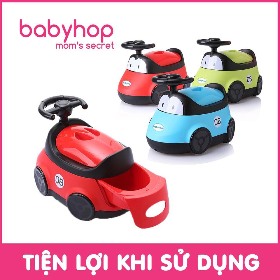 Bô ô tô MÔ HÌNH  cho trẻ em có vô lăng và khung hình bánh xe cho bé tập đi vệ sinh tự lập thương hiệu Babyhop