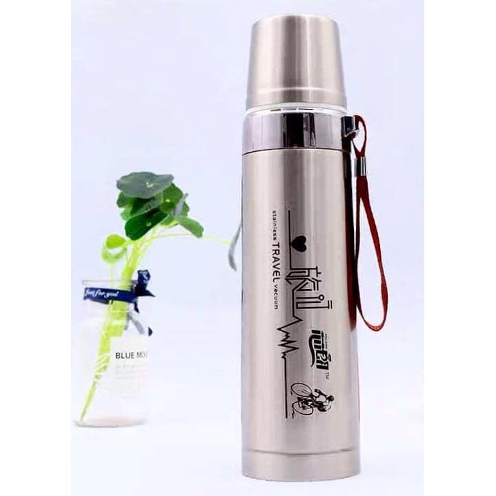 Bình giữ nhiệt 800ml nhập khẩu, hàng 03 lớp inox cực bền và an toàn môi trường (tặng kèm 03 khẩu trang)