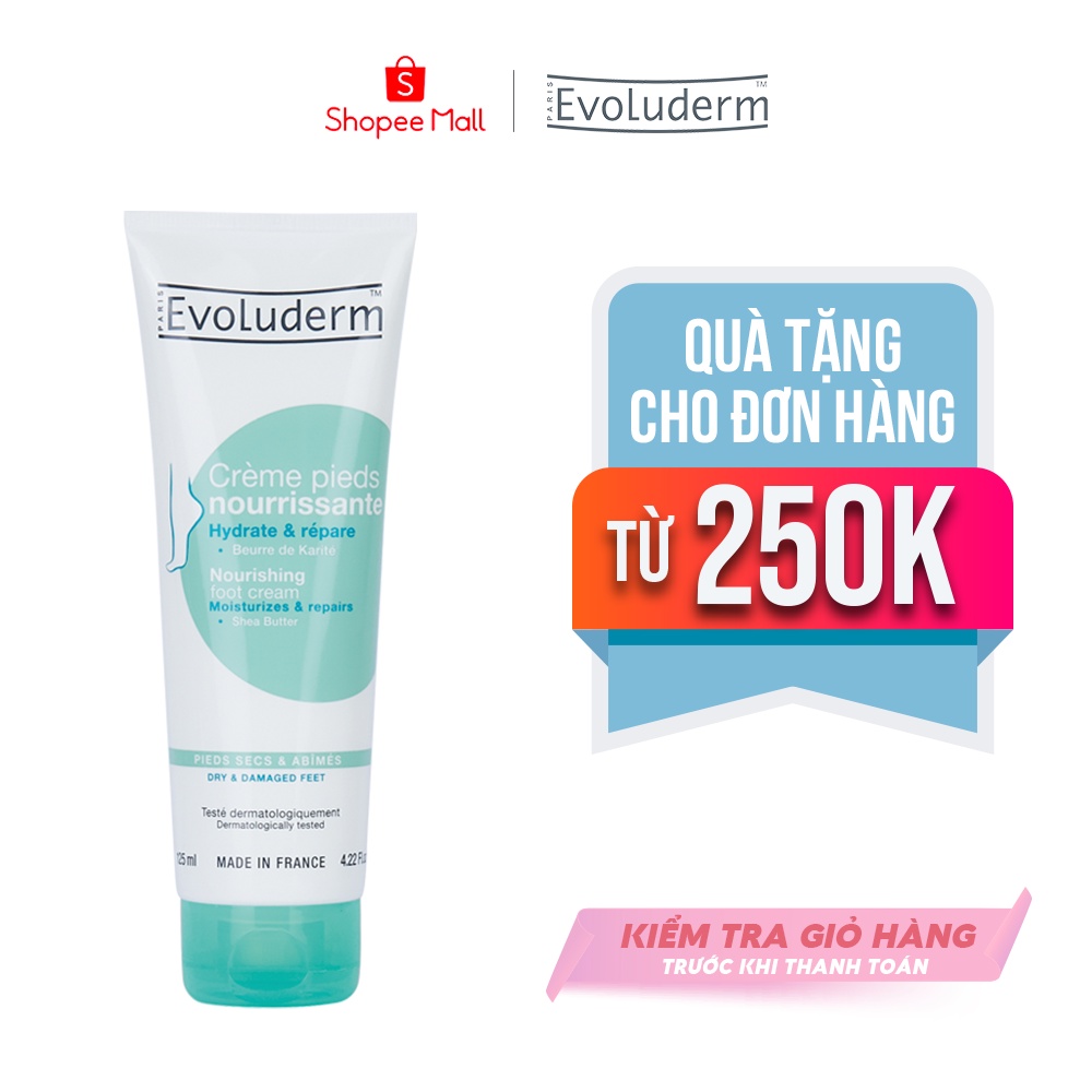 Kem dưỡng da chân Evoluderm chiết xuất bơ hạt mỡ 125ml