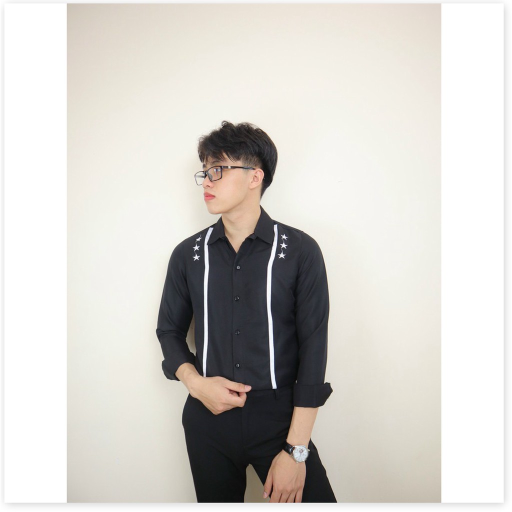 Áo sơ mi in thêu dài tay nam nữ cực đẹp phù hợp phong cách thời thượng KME FASHION
