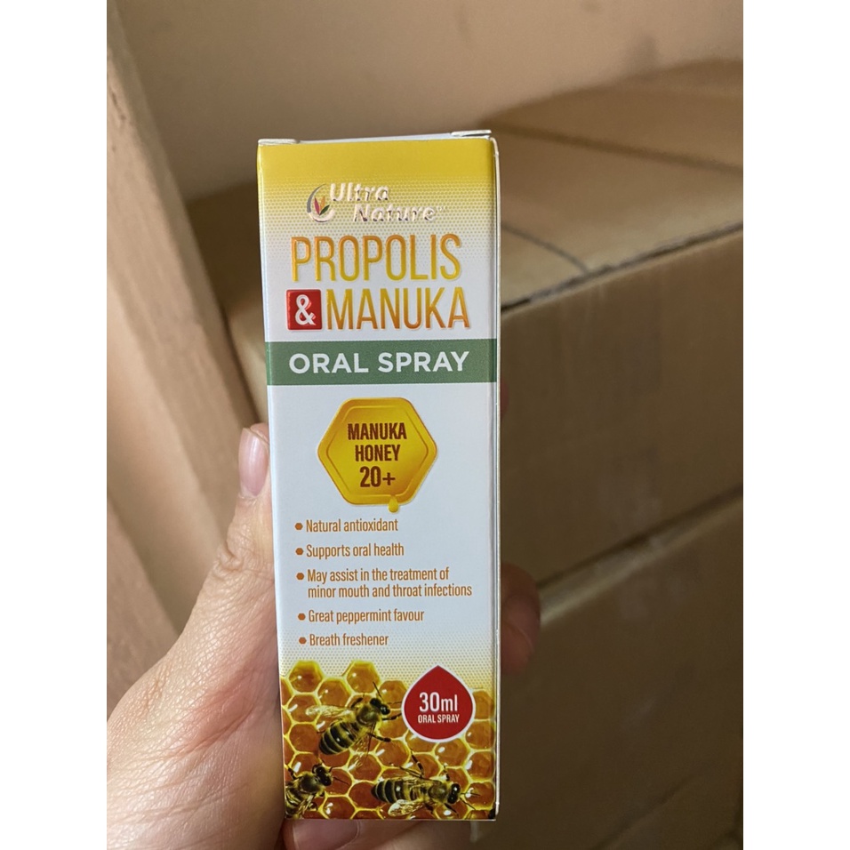 Xịt keo ong MANUKA hỗ trợ giảm ho hiệu quả 30ml