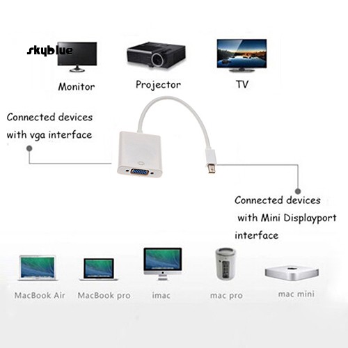 Dây cáp chuyển đổi cổng Mini DisplayPort sang cổng VGA chuyên dụng