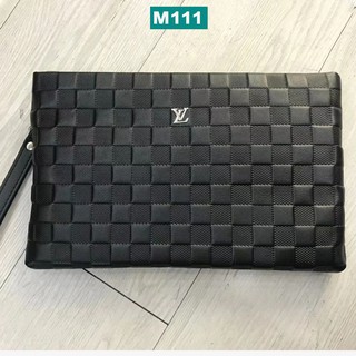 Túi cầm tay nam da bò cao cấp M111- Clutch nam da thật- BH 24tháng-đầy đủ hộp (CÓ VIDEO)