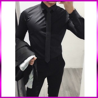 Sơ Mi Nam Màu Đen Trẻ Trung, Quý Phái Soái Ca, Hàng Cao Cấp Không Nhăn Mềm Mịn Mát. - - 2 DR