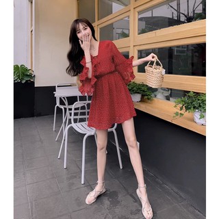 (HÀNG ORDER) Váy chấm bi dáng xòe đôi bạn thân GNCM