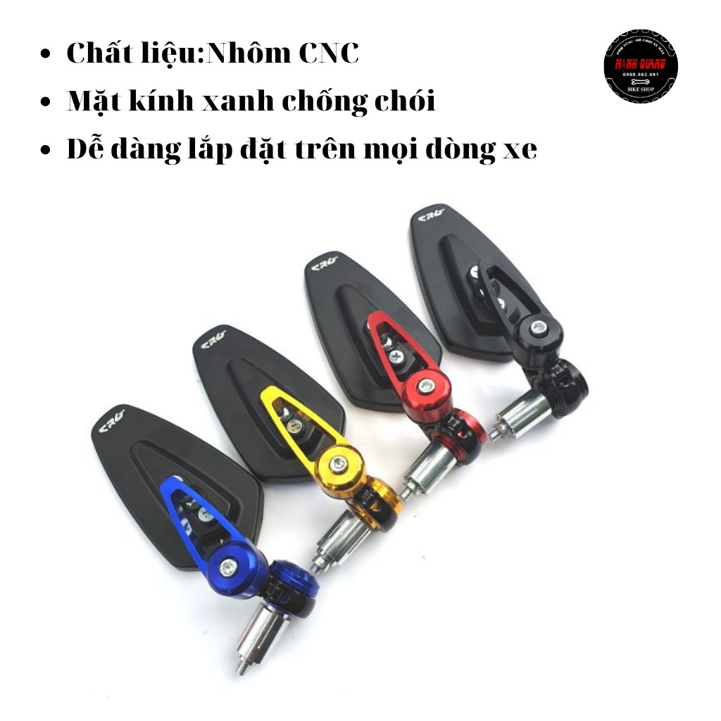 Gương gù lắp tay lái CRG.Nhôm CNC loại 1