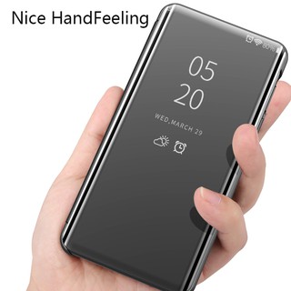 Bao da PU dạng gập có mặt kính thông minh sang trọng cho Samsung Galaxy A51