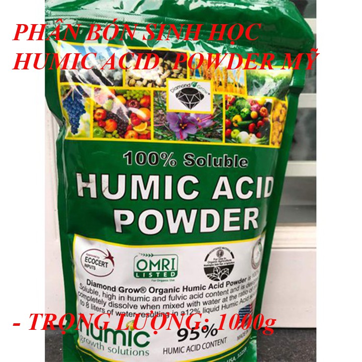 phân bón humic là Phân Hữu Cơ Humic Acid Powder bón vào đất có tác dụng kích thích sự phát triển của hệ rễ