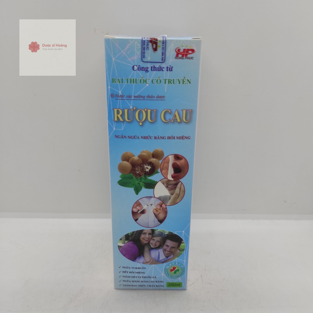 Nước Súc Miệng Thảo Dược Rượu Cau - Ngăn Ngừa Nhức Răng Hôi Miệng - 250ml