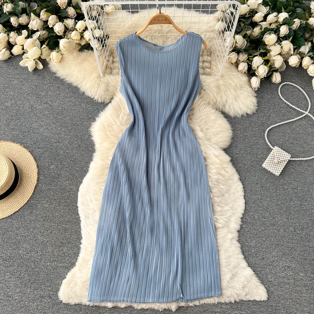 Đầm Maxi Không Tay Dáng Rộng Phong Cách Hàn Quốc Mới