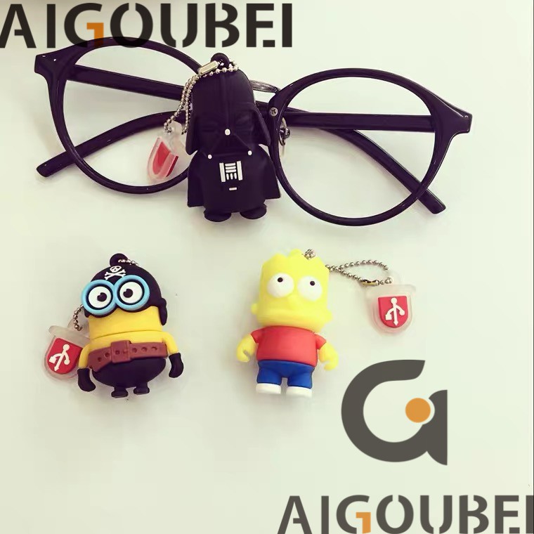 [Spot &amp; COD] USB 2.0 Simpson Cute Cartoon Silicone Lightning Ổ lưu trữ máy tính xách tay cho 4 kiểu đĩa U, 1GB 2GB 4GB 8GB 16GB 32GB 64GB 128GB