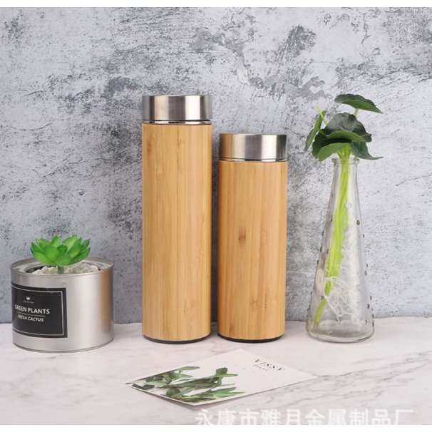 Bình giữ nhiệt cao cấp bằng tre thiên thiện môi trường 3 kích cỡ