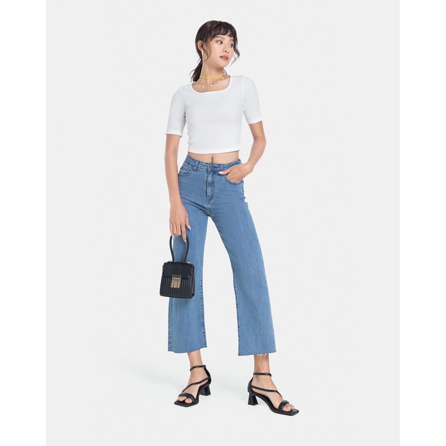 Áo Thun JUNO Crop Top Cut Out Lưng JNATH022