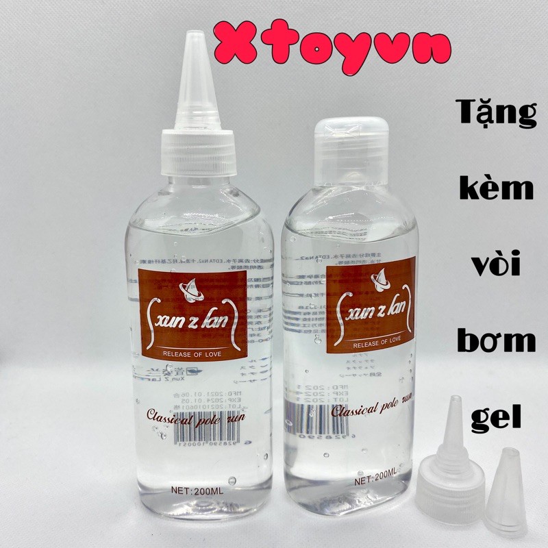 Gel Bôi Trơn Nhật Bản Trong Suốt Xun z lan 200ml