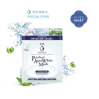 HB Gift Mặt nạ dưỡng trắng dịu mát da Senka Perfect Aqua Soothing White