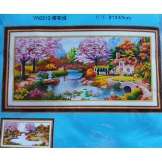 Tranh thêu chữ thập Ngôi nhà hạnh phúc 2513