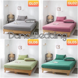 Ga Giường Cotton TC (có 2 vỏ gối) ❤️FREESHIP ❤️(màu10-19)ga  gối cotton Tici đủ kích thước 1m4 1m6 1m8 2m