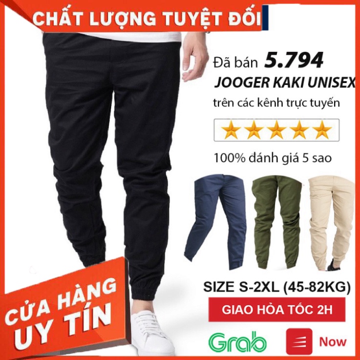 Quần jogger kaki nam vải kaki co giãn Hàn Quốc đẹp màu đen, xanh lam, vàng nhạt, xanh rêu dáng thể thao - Hàng nhập khẩu