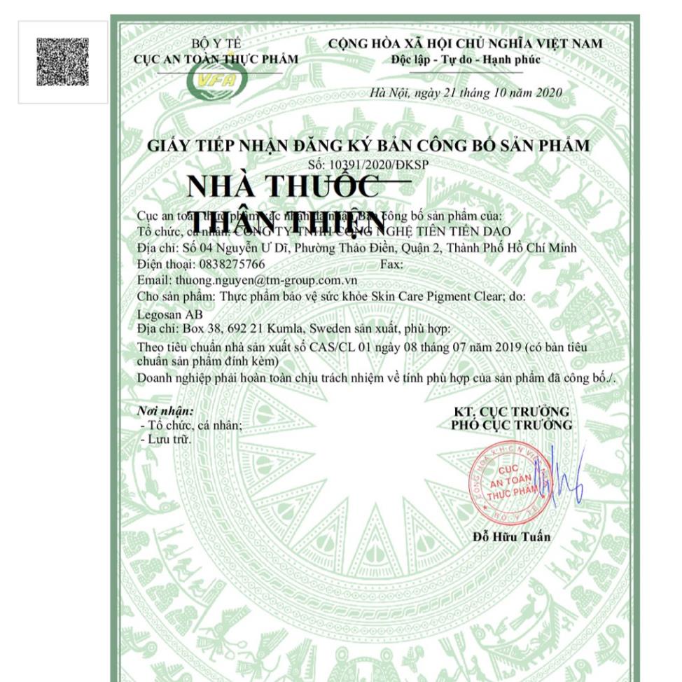 {NHẬP} Skin Care Pigment Clear New Nordic – Hỗ trợ Giảm Thâm Nám, tàn nhang, giúp da trắng sáng, đều màu (60 Viên)