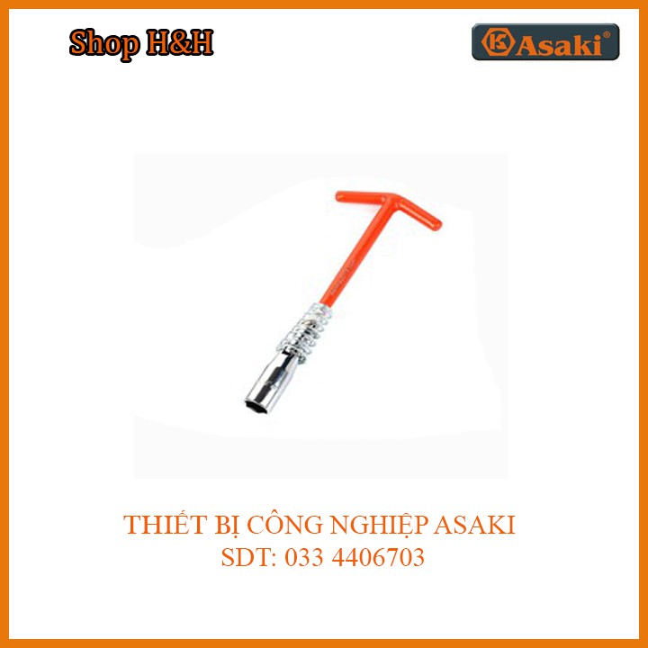 Tay mở bugi đầu bẻ Asaki AK-7605 16mm