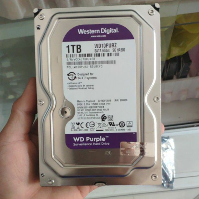 Ổ cứng Chuyên dụng Camera 500GB / 1TB / 2TB Purple tím chính hãng -nk - Bảo hành 12 tháng -36 tháng