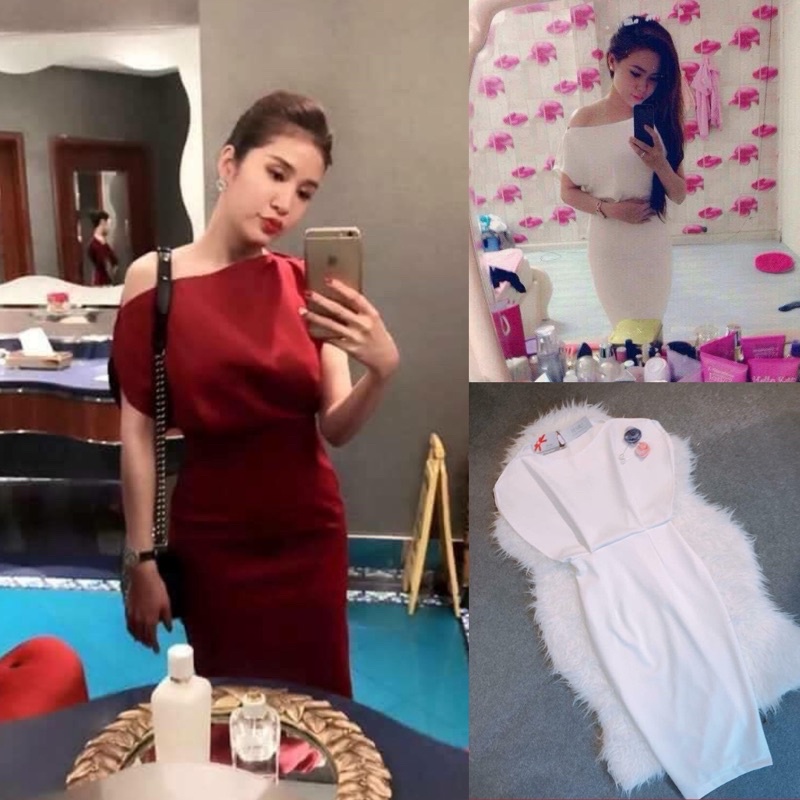 Váy Ôm Trễ Vai ,Váy Ôm Cánh Dơi ,Váy Đi Tiệc, Đầm Trễ Vai,Miễn Phí Ship