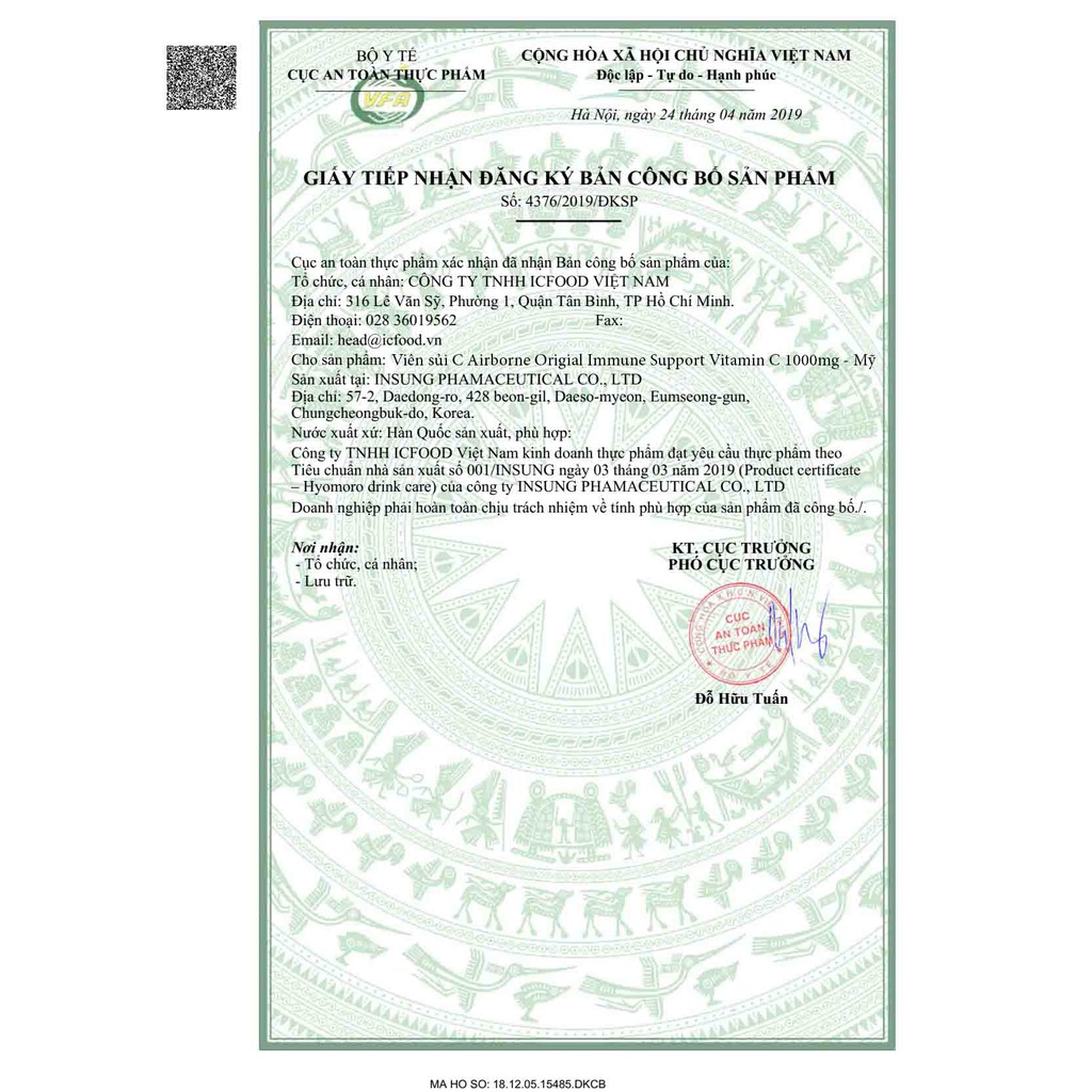 Viên sủi C Airborne Origial Immune Support Vitamin C 1000mg Mỹ