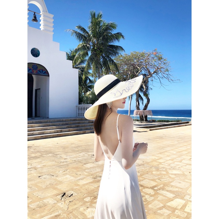 Váy maxi voan trắng hở lưng cực tôn dáng - MS033 (Có ảnh thật)