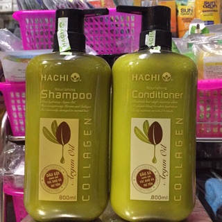 Compo cặp gội xả HACHI dành cho tóc khô và hư tổn 800ml