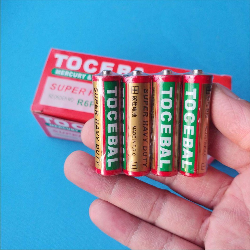 Vỉ 4 viên pin tiểu AA 1.5V - pin đồng hồ treo tường TOCEBA