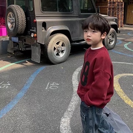 Áo nỉ BXPB dài tay cổ tròn thời trang Hàn