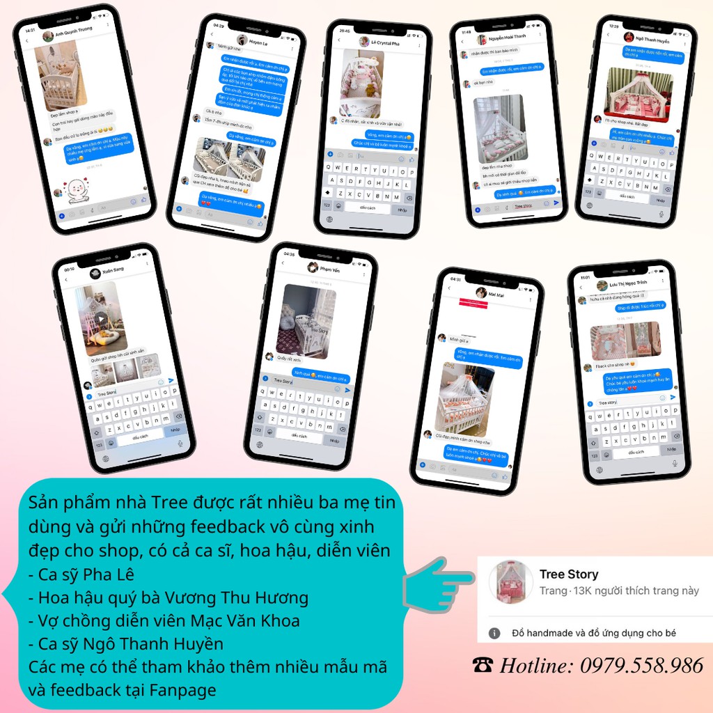 Nôi cũi đa năng 6 chế độ trọn bộ, quây cũi thiết kế Tree Story