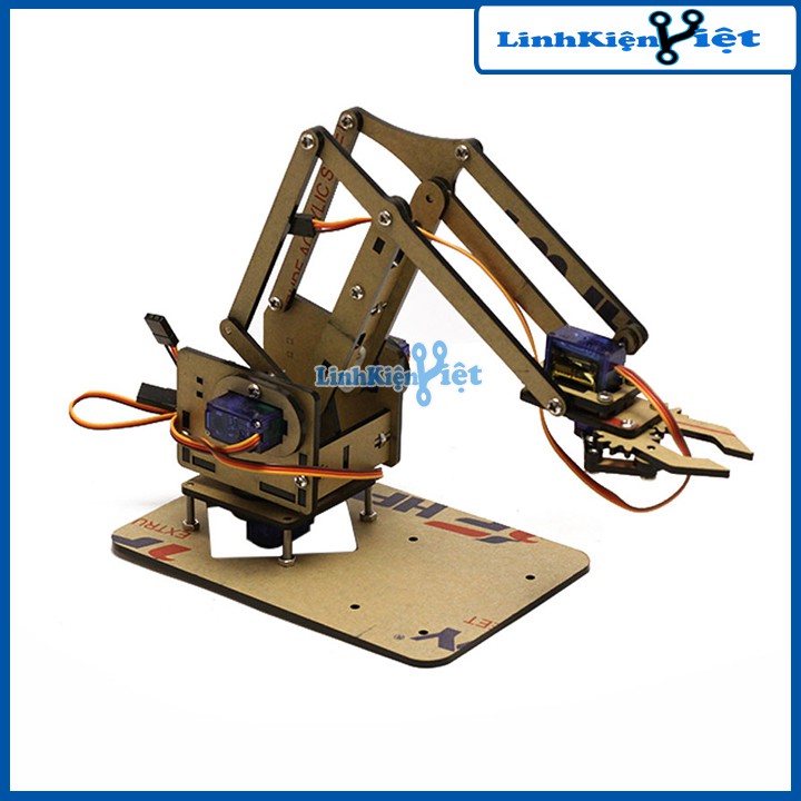 Bộ cánh tay Robot Arduino Uno Mica (kèm 04 Servo SG90, 01 CH340, 01 Shield Mở Rộng Arduino NaNo)
