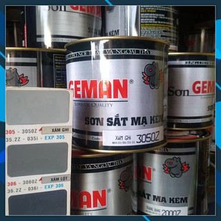 Sơn sắt mạ kẽm GEMAN màu trắng