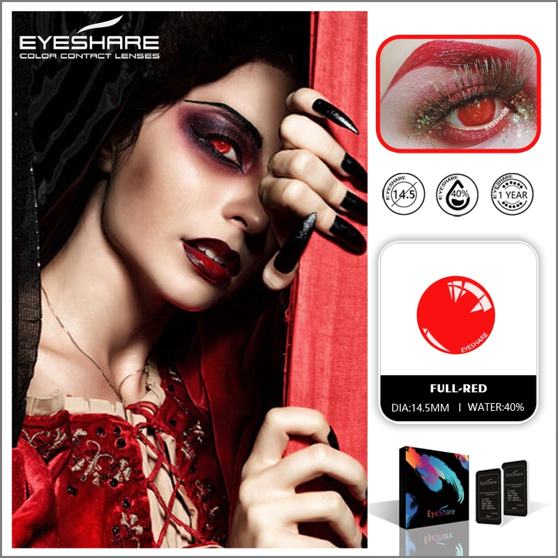 [Hàng mới về] Set 2 kính áp tròng dùng hoá trang Halloween