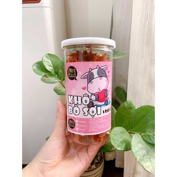 Khô bò sợi hũ 250g ăn vặt Min's food thơm ngon từng sợi đảm bảo chất lượng