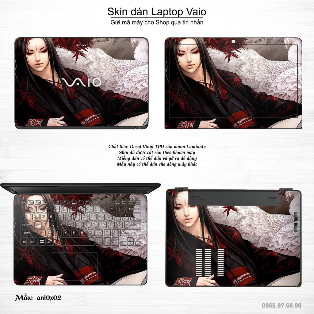 Skin dán Laptop Sony Vaio in hình Anime (inbox mã máy cho Shop)