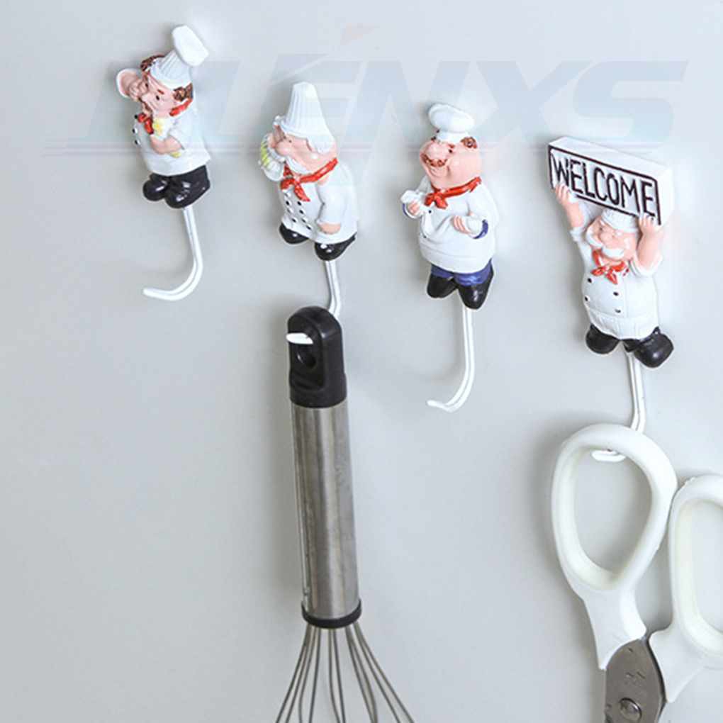 Set 4 Móc Treo Đồ Gắn Tường Bằng Thép Không Gỉ Tiện Dụng