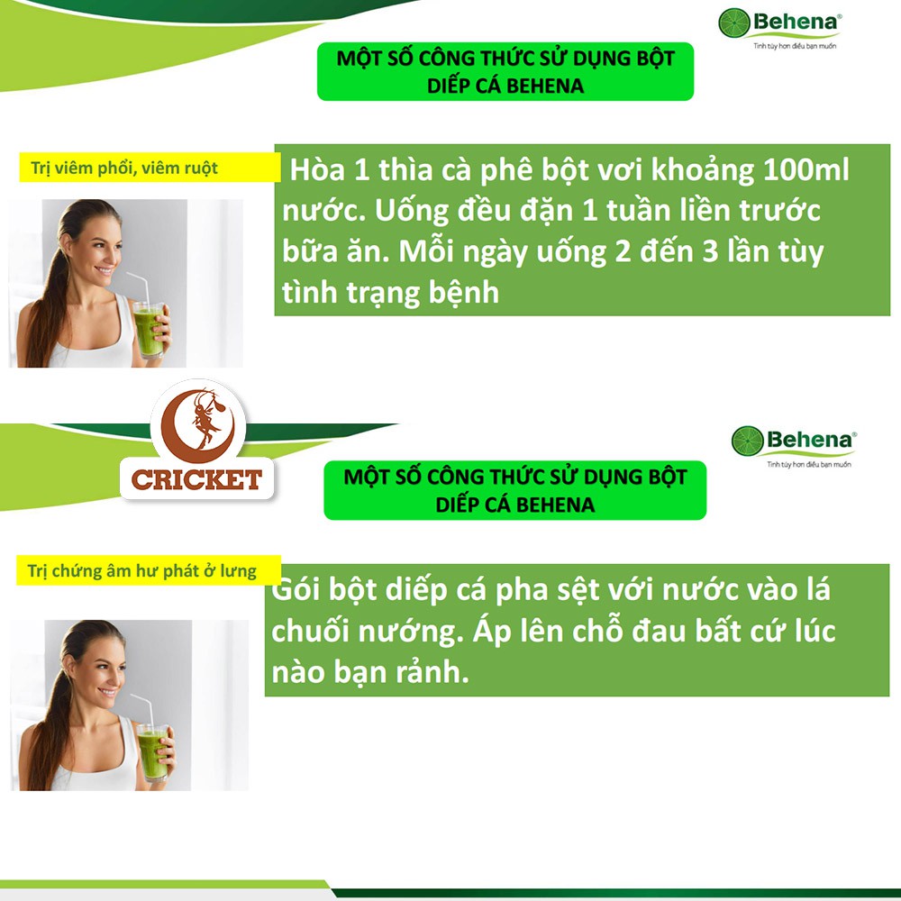 Bột Diếp Cá Nguyên Chất Sấy Lạnh Behena (50g) Hỗ Trợ Bệnh Trĩ, Ngừa Viêm, Hết Mụn Mờ Thâm, Làm Đẹp Da,Trắng Da, Detox | BigBuy360 - bigbuy360.vn